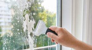 Fini le white-spirit : cet accessoire du tiroir sous votre plaque de cuisson enlève la peinture séchée des vitres