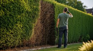 Haie qui brunit malgré l’arrosage : ce geste “gain de temps” en la taillant la condamne saison après saison