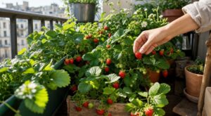 Je fais pousser des fraises presque toute l’année sur mon balcon de 2 m² : cette organisation évite l’erreur fatale