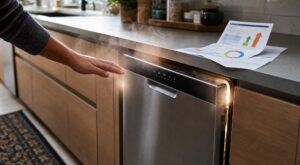 Lave-vaisselle : ce réflexe avec le cycle rapide qui fait flamber votre facture, elle l’a compris en touchant la porte