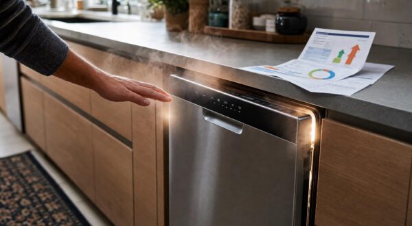 Lave-vaisselle : ce réflexe avec le cycle rapide qui fait flamber votre facture, elle l’a compris en touchant la porte