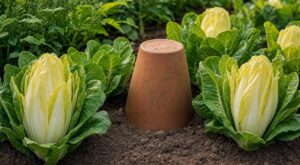 Les anciens posaient ce récipient opaque sur leurs endives d’été : regardez ce que deviennent les feuilles