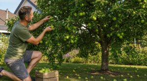 Mon voisin fait toujours ce geste surprenant avec son pommier en juillet : ceux qui l&rsquo;ignorent perdent leur récolte