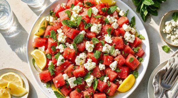 Ne servez plus la pastèque comme avant : cette entrée pastèque-feta-menthe a mis tout le monde d&rsquo;accord