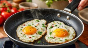 Œufs au plat qui collent malgré l’huile : cette astuce de cuisinier à faire avant de casser l’œuf change tout