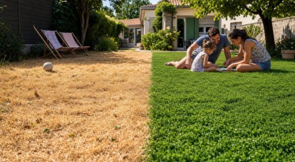 Pelouse grillée et restrictions d'eau ? Ils troquent le gazon classique pour cette plante qui tient vert sous la canicule
