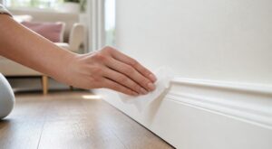Plinthes grises ? Cet accessoire de lessive que les hôteliers détournent bloque la poussière pendant des semaines
