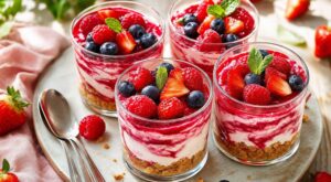 Plus personne ne sort la sorbetière : en 5 minutes de fouet, cette mousse aux fruits rouges fait le même effet glacé