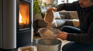 Poêle à granulés : ce geste avec le fond du sac que fait votre voisin évite pannes et 200 € de réparations