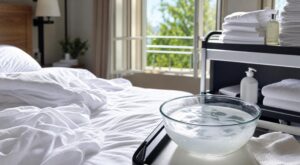 Si vos draps collent l’été, votre lessive laisse ça dessus sans que vous le sachiez : l’astuce des hôtels pour en finir