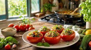 Tomates farcies végétariennes : cette version sans four en 30 min fait oublier la viande à tout le monde cet été