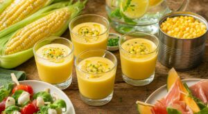 Apéro : ce légume en boîte mixé à froid, plus doux qu’un gaspacho, bluffe tout le monde en verrines glacées