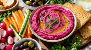 Apéros : stop au houmous beige, ce légume racine que tout le monde oublie le transforme en crème rose ultra fraîche