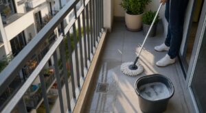 Balcon : cette erreur de nettoyage qui pourrit la vie du voisin du dessous (et les 5 gestes à faire à la place)