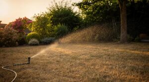 Canicule : cette habitude du soir avec votre pelouse jaunie l’empêche de reverdir et vous coûte très cher