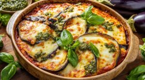 Ces aubergines fondantes au pesto et à la mozza qui font oublier les lasagnes : ne faites plus cette erreur au four