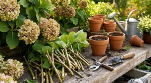 Ces tiges d’hortensias fanées fin août que vous jetez encore à tort : l’usage méconnu des anciens au jardin