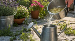 Cette eau de cuisson que vous jetez vous prive d’un désherbant gratuit pour la terrasse et d’un engrais puissant