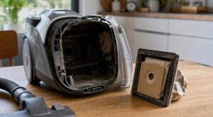 Cette erreur avec le filtre de mon aspirateur a fait chauffer le moteur, le réparateur me l’a prouvé en 1 geste