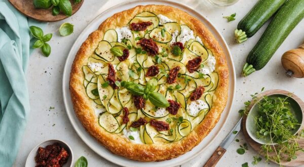 Cette tarte d'été ricotta-courgettes garde une pâte ultra croustillante grâce à un geste chaud-froid que vous zappez