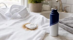 Chemise blanche ruinée par une tache ? Ce produit de la salle de bain fait mieux que votre détachant habituel