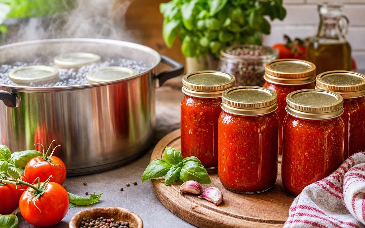 Conserves maison : cette étape oubliée des anciens avec vos bocaux de sauce tomate évite un danger que beaucoup ignorent