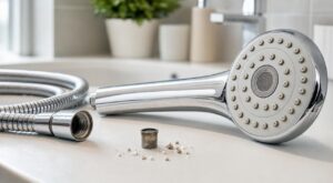 Douche qui coule au ralenti : arrêtez de détartrer le pommeau, c’est ce petit filtre caché qu&rsquo;il faut nettoyer en premier