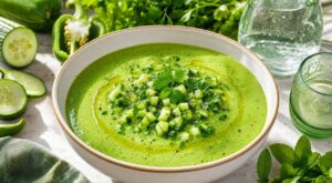 Gaspacho tout vert : la recette sans cuisson en 10 minutes qui rafraîchit mieux qu’une glace en pleine canicule