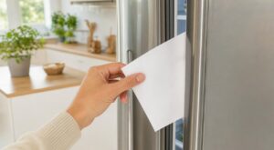 Glissez une simple feuille dans la porte du frigo : ce test de réparateur révèle si votre facture explose