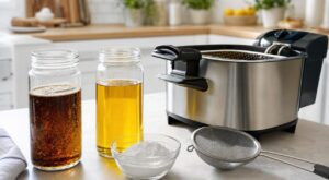 Huile de friture : ne faites plus cette erreur, ce geste avec une simple poudre la nettoie en 30 secondes