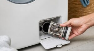 J’ai ouvert cette petite trappe en bas du lave-linge après 6 ans : ce qui en est sorti explique l’odeur