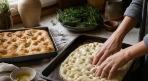 Si votre focaccia finit sèche et plate, cette astuce italienne avec la pâte avant d’enfourner change tout