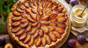 Tarte aux prunes : arrêtez de ruiner le fond, cette cuillère de poudre du placard change tout au four