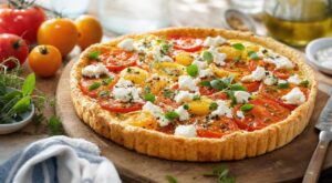 Une pâte, deux fromages frais, des tomates : la tarte d&rsquo;été qui bluffe les invités si vous évitez ce geste qui la ruine