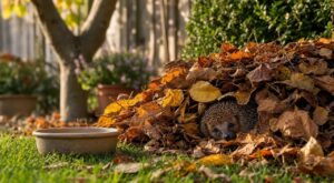 Votre voisin entasse ses feuilles mortes avec une coupelle d’eau : ce réflexe peut en réalité sauver une vie