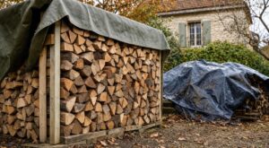 Bois de chauffage : cette erreur avec la bâche le fait moisir, encrasse votre conduit et plombe votre facture