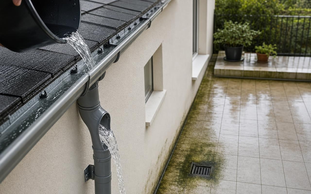 Ce test de 5 minutes dans vos gouttières avant les averses de septembre évite l’erreur qui ruine votre terrasse