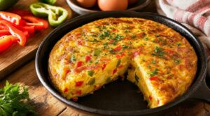 Je fais cette tortilla pommes de terre-poivrons tous les dimanches : ne faites plus cette erreur qui la rend sèche