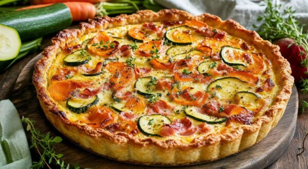 Je la fais chaque dimanche : cette tarte aux légumes et son secret anti-pâte détrempée fait oublier la quiche lorraine