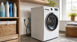 Mon voisin fait toujours ce geste derrière son lave-linge : il évite ainsi des pannes à 300 € et une prise qui chauffe