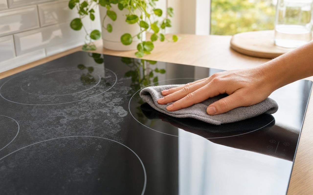 Plaque de cuisson : ce geste que mon voisin fait encore tiède évite ces traces blanches impossibles à enlever