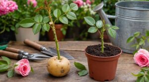 Rosiers : arrêtez de piquer vos boutures dans ce légume, c’est pour ça qu’elles noircissent en 3 semaines
