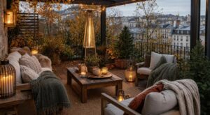 Terrasse : arrêtez de tout ranger fin septembre, ces 6 aménagements la rendent agréable jusqu'en décembre