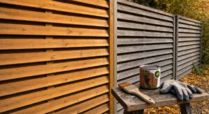 Ce produit à passer avant l'hiver sur vos claustras en bois évite grisaille, fentes et un chantier coûteux au printemps