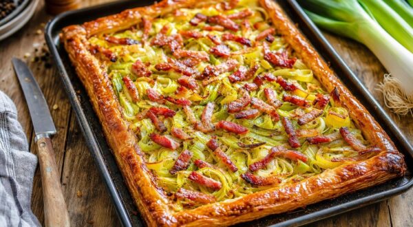 Cette tarte fine prête en 20 min a remplacé la quiche : ma fille a tout mangé, même ce légume vert