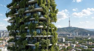 Cityzen Tower à Tbilissi : ces jardins suspendus sur 42 étages utilisent 250 arbres pour bloquer la canicule sans climatiser en été