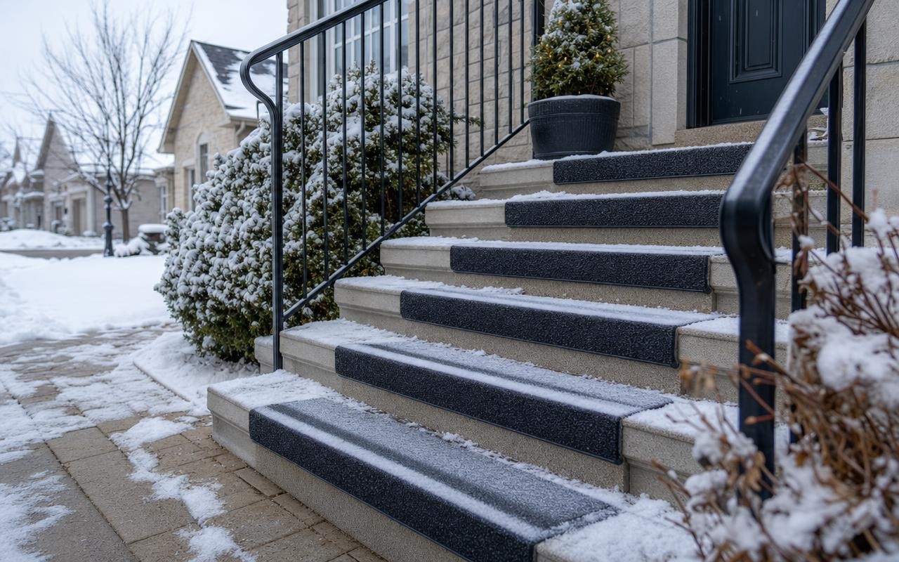 Escalier extérieur glissant : ces revêtements et traitements simples qui peuvent éviter la chute cet hiver