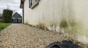 Il a glissé une bâche noire sous le gravier de son allée : au premier hiver pluvieux, c'est le maçon qui lui a montré le bas du mur