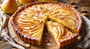 Je la fais chaque dimanche : cette tarte poires-amandes facile a fait oublier la tarte aux pommes