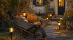 On s'obstine tous à acheter des décors d'Halloween en plastique : une brouette et des lampes solaires font tout l'effet le 31 octobre